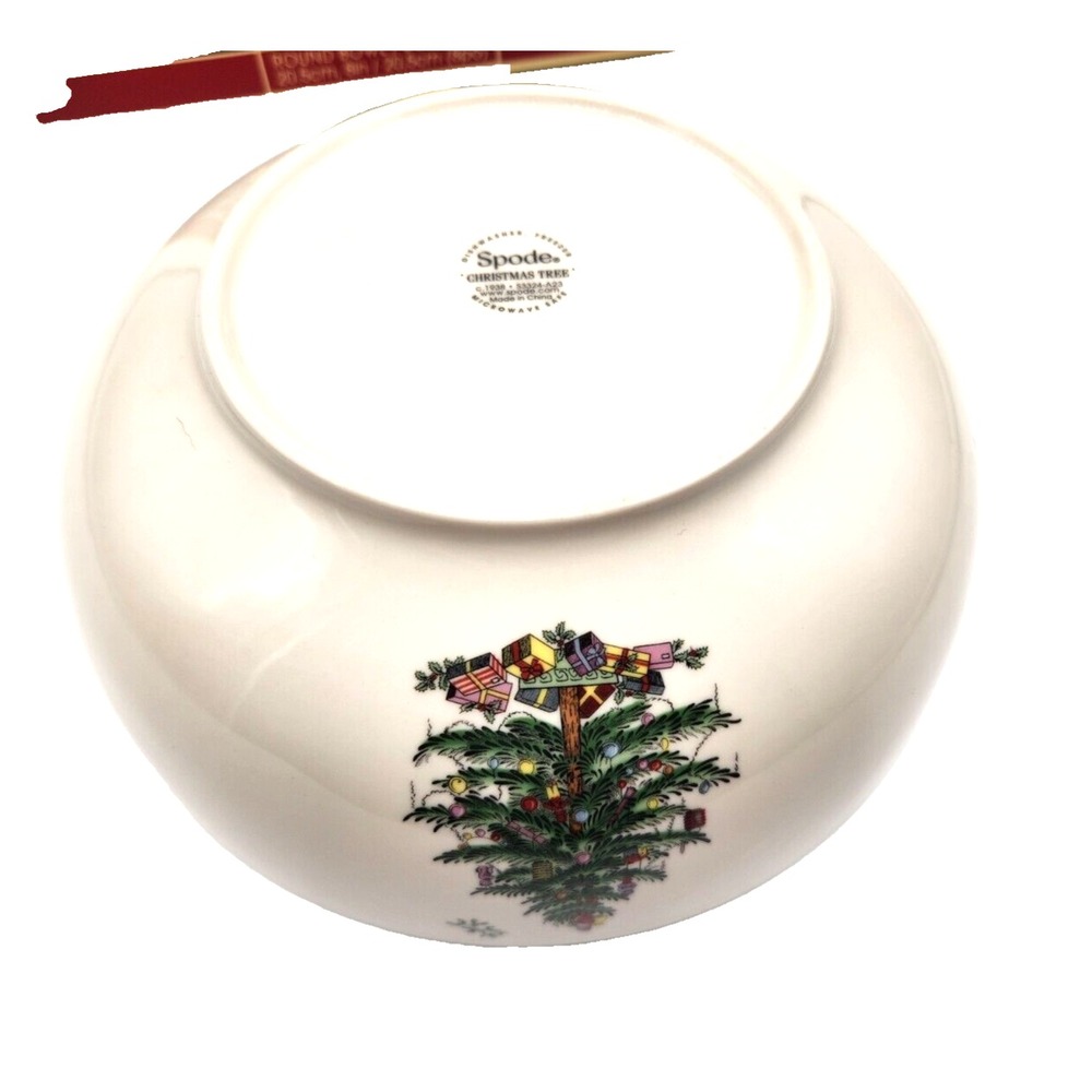 Spode Christmas Tree China Round Serving Bowl 8" New Opened Box Holiday Seasonal - Picture 4 of 4